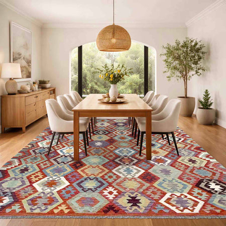 Handmade Vegetable Kilim 6' 11" x 9' 8" (ft) - No. R39762