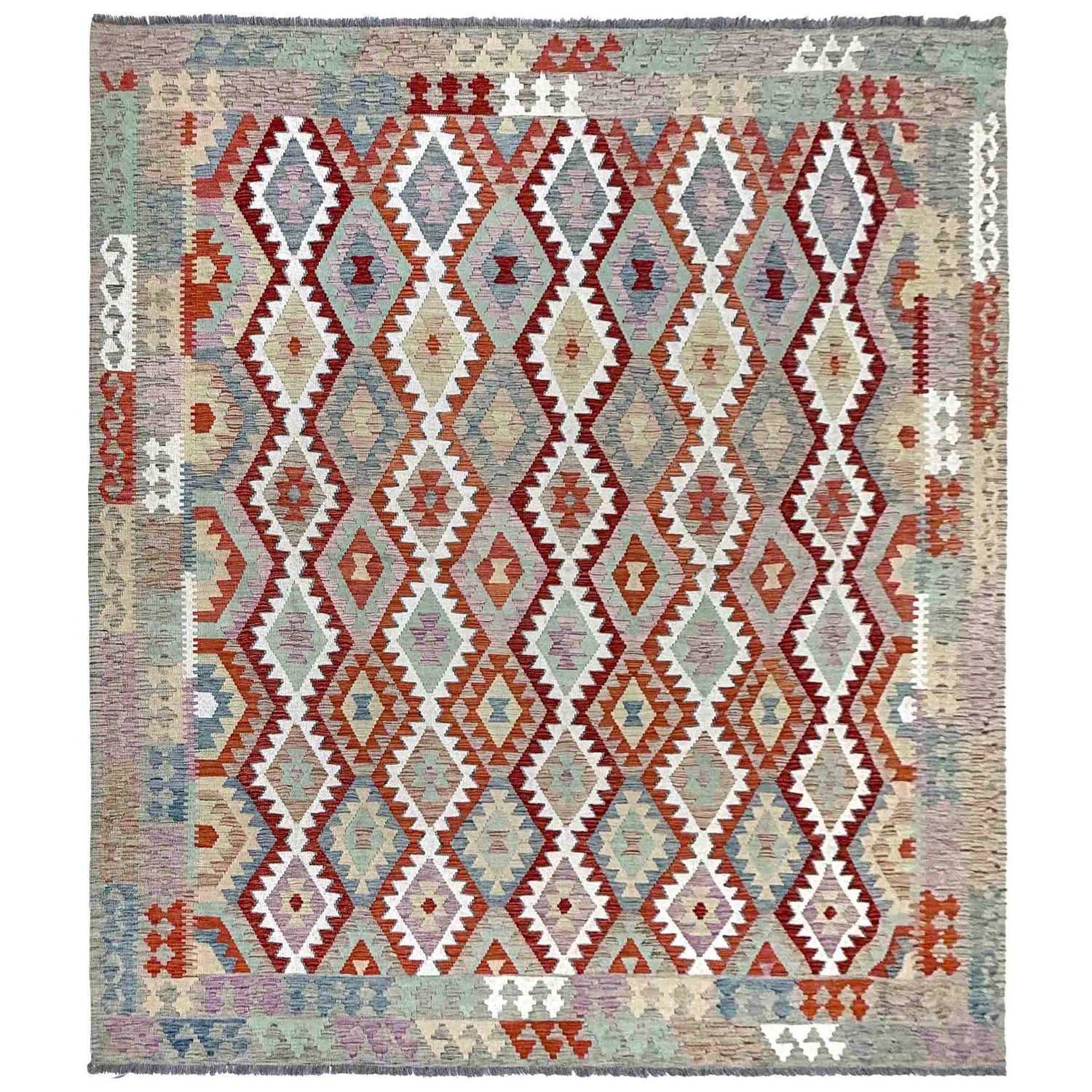 Handmade Vegetable Kelim 8' 4" x 9' 9" (ft) - No. R39765