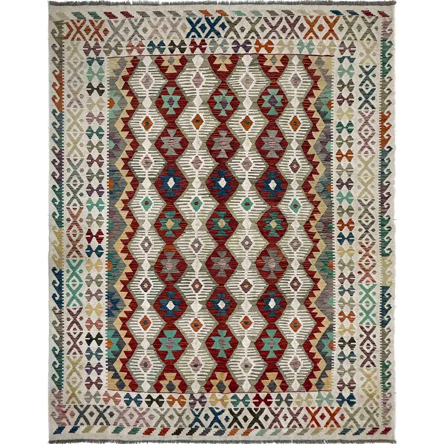 Handmade Vegetable Kilim 6' 8" x 9' 7" (ft) - No. R39766