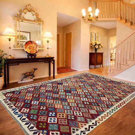 Handmade Vegetable Kilim 6' 7" x 9' 7" (ft) - No. R39769