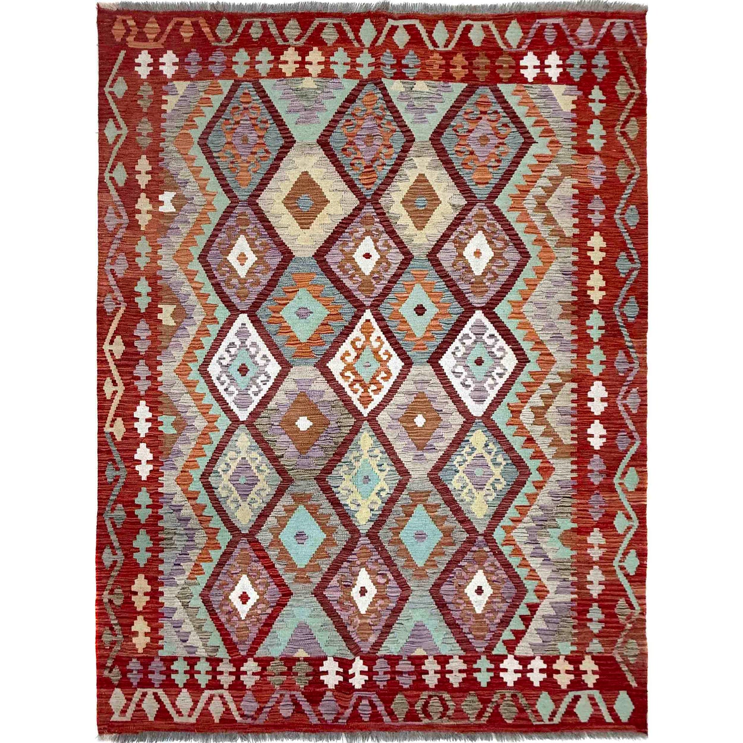 Handmade Vegetable Kilim 6' 0" x 8' 3" (ft) - No. R39775