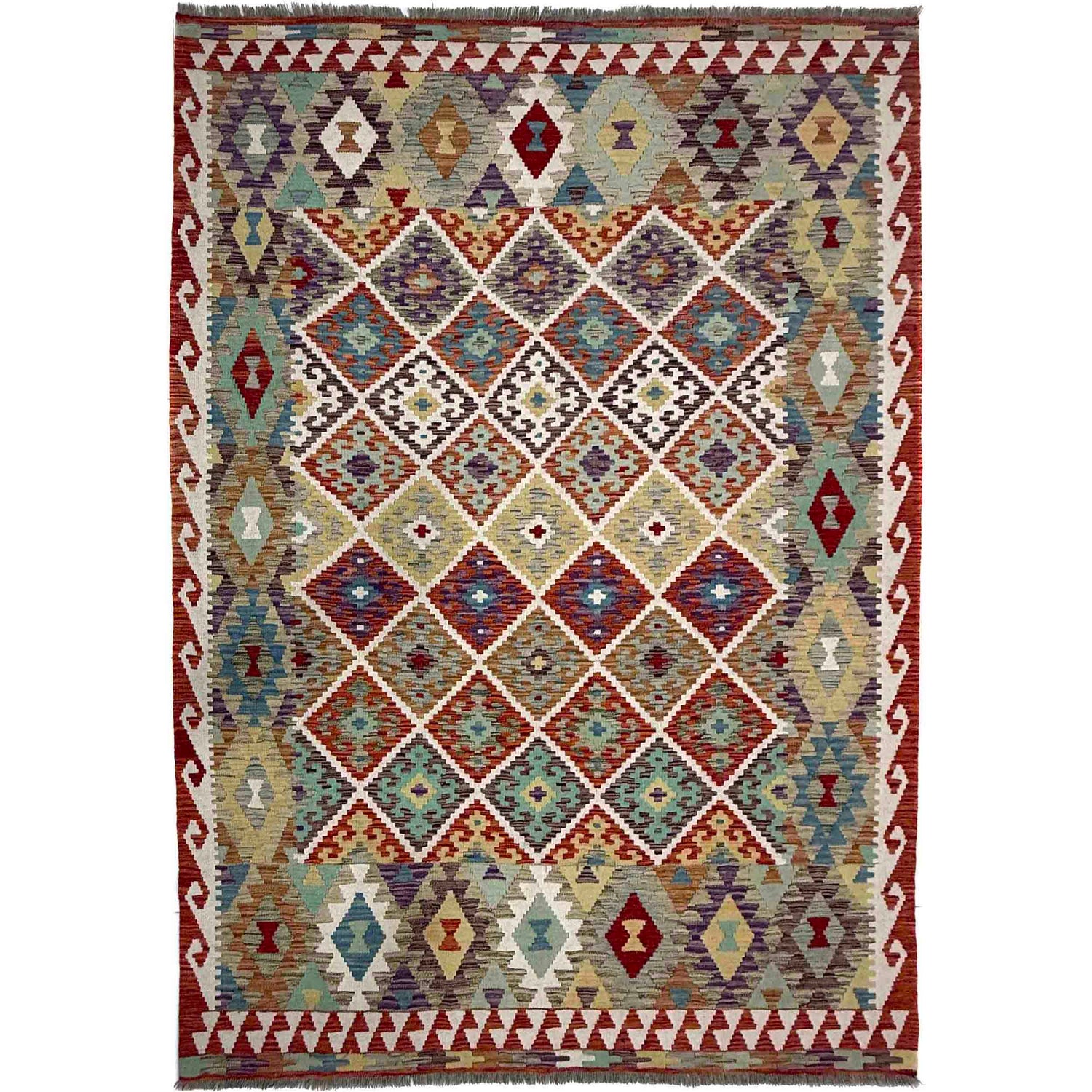 Handmade Vegetable Kelim 5' 9" x 8' 0" (ft) - No. R39777