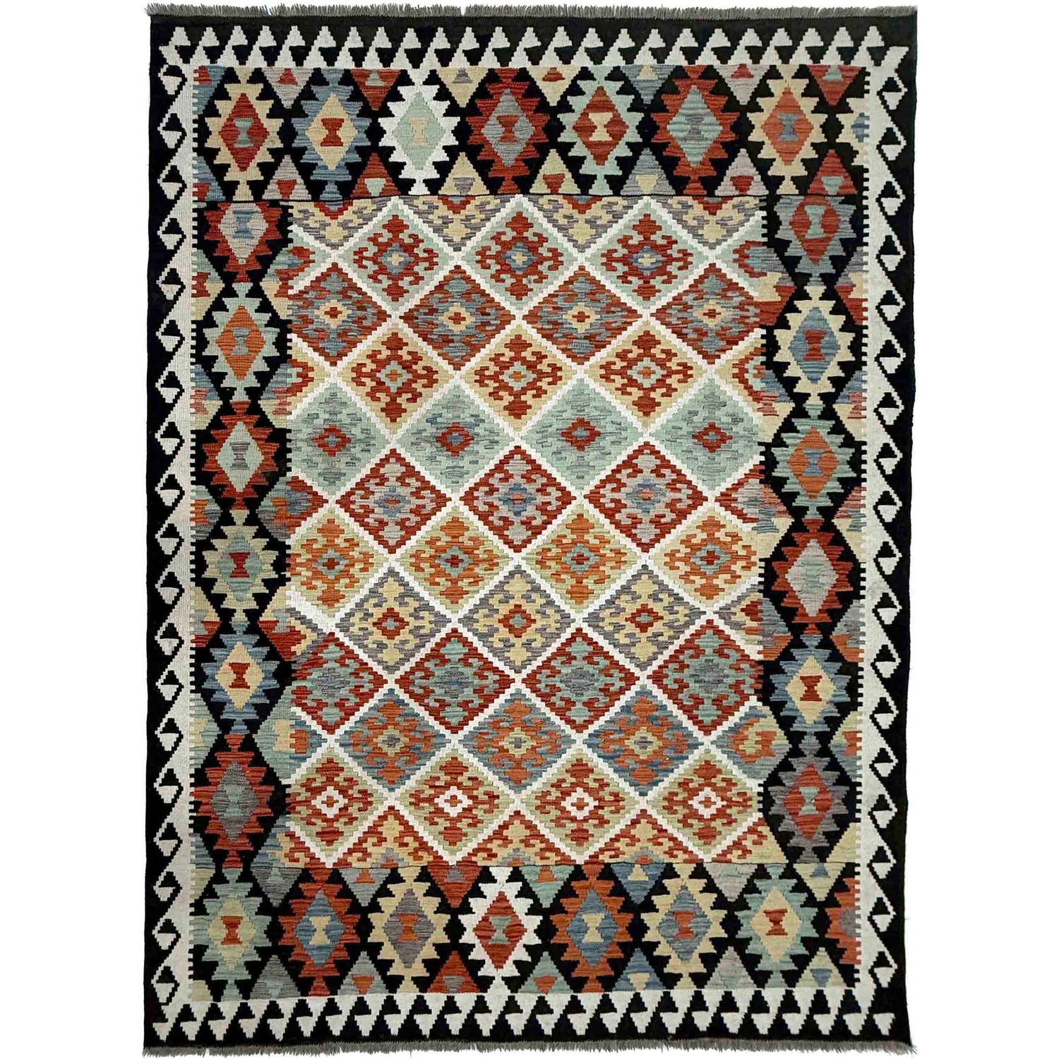 Handmade Vegetable Kilim 5' 11" x 7' 10" (ft) - No. R39779