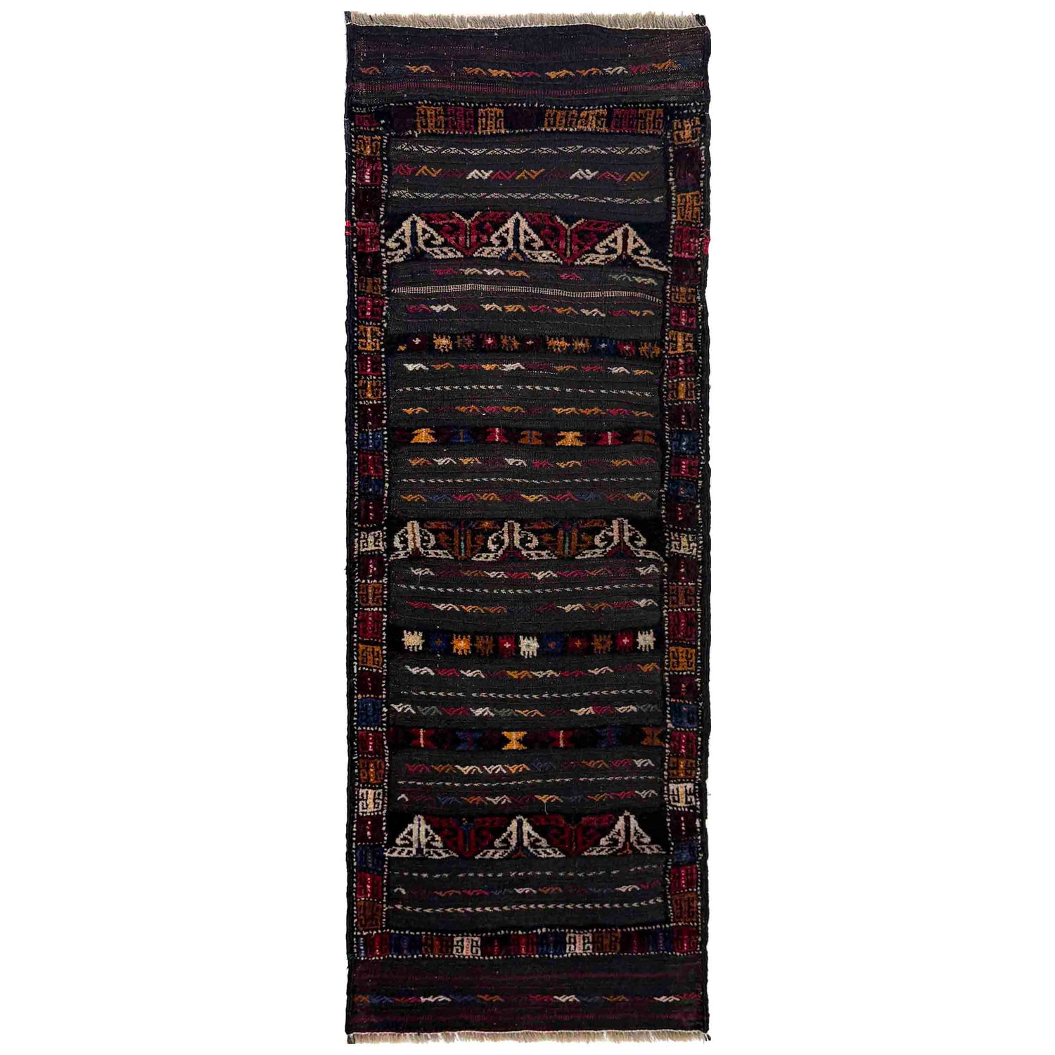 Hand Knotted Table Sheet Dhurrie Runner 2' 0" x 5' 2" (ft) - No. R39823