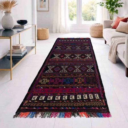 Handmade Table Sheet Kilim Runner 2' 2" x 4' 6" (ft) - No. R39824