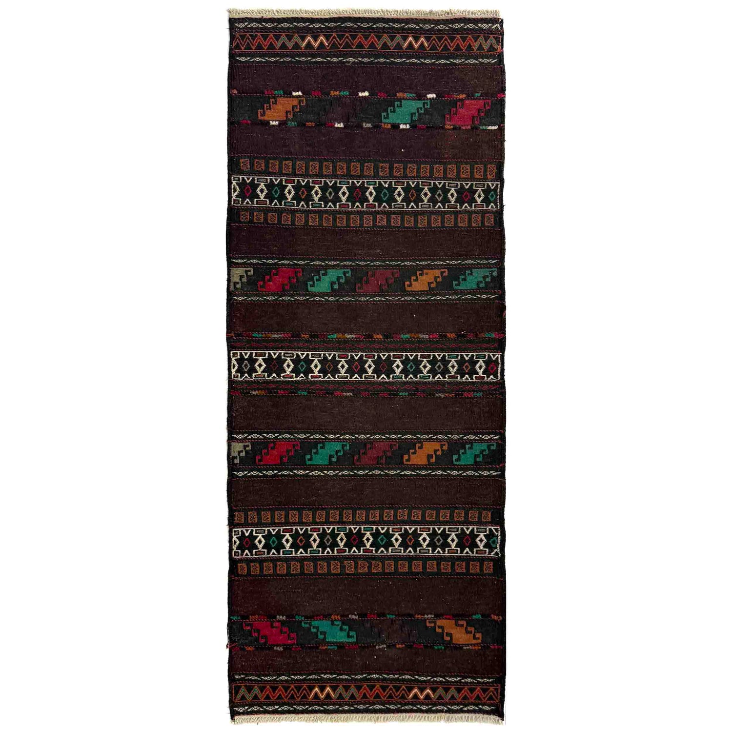Hand Knotted Table Sheet Dhurrie Runner 2' 2" x 6' 0" (ft) - No. R39825