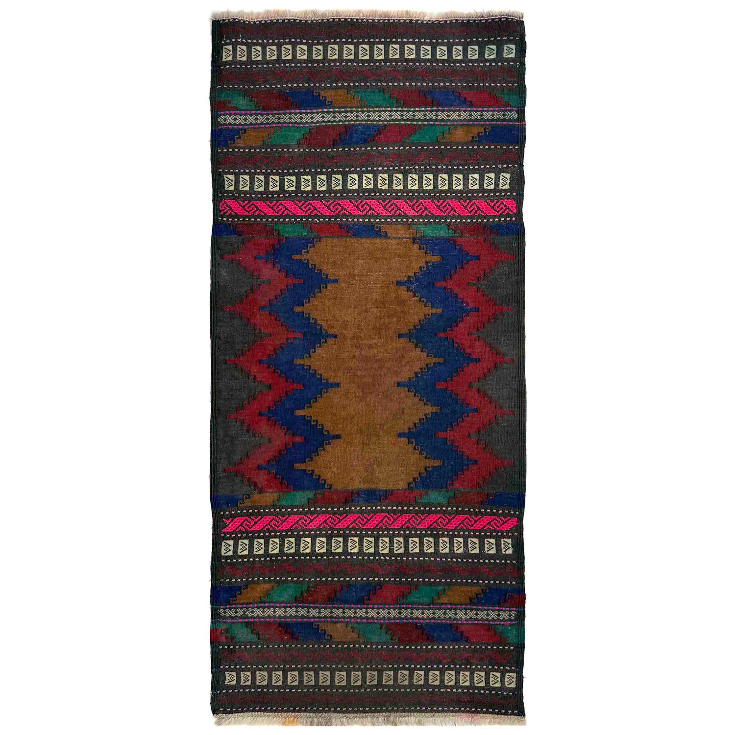 Hand Knotted Table Sheet Dhurrie Runner 2' 5" x 5' 2" (ft) - No. R39828