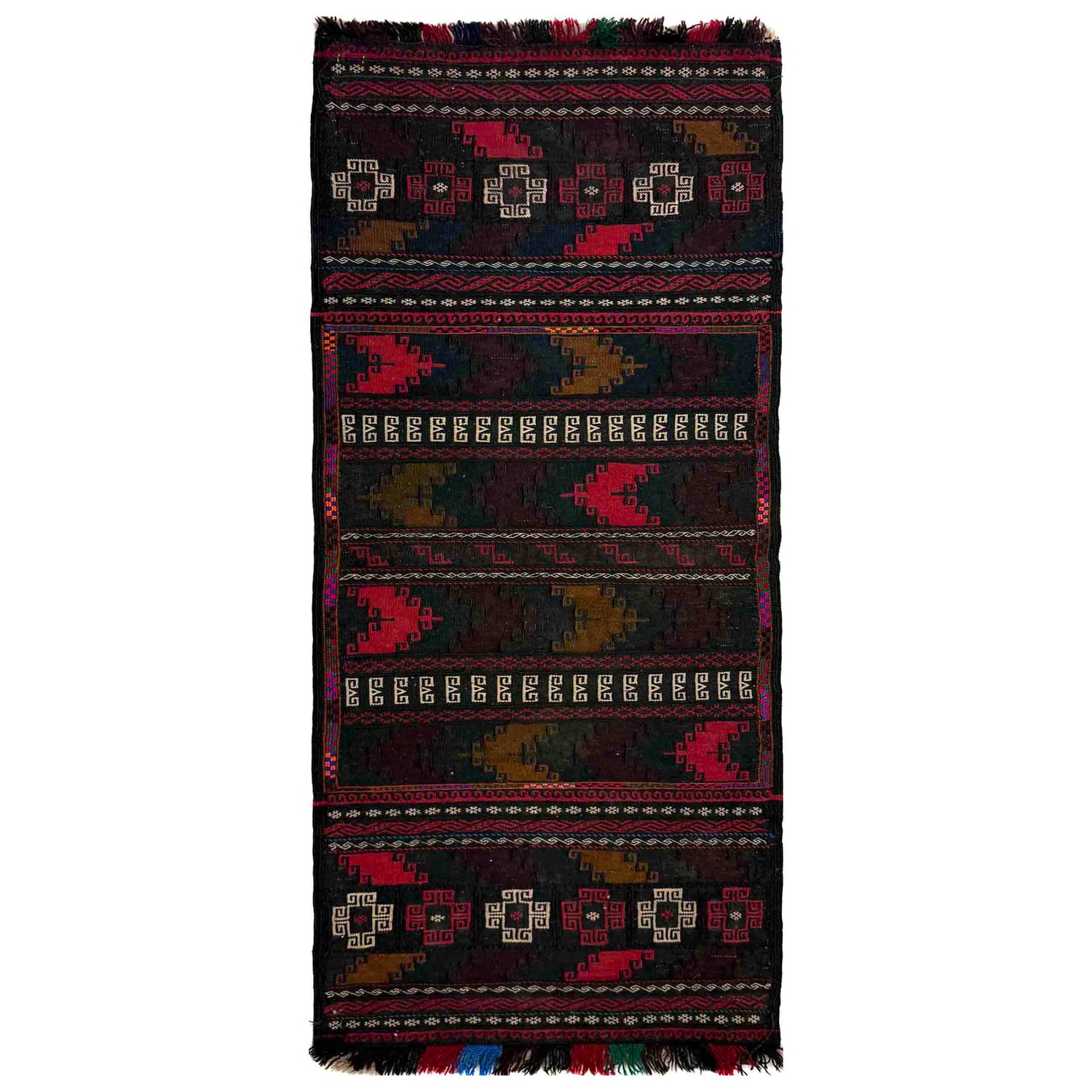 Hand Knotted Table Sheet Dhurrie Runner 2' 3" x 5' 1" (ft) - No. R39829