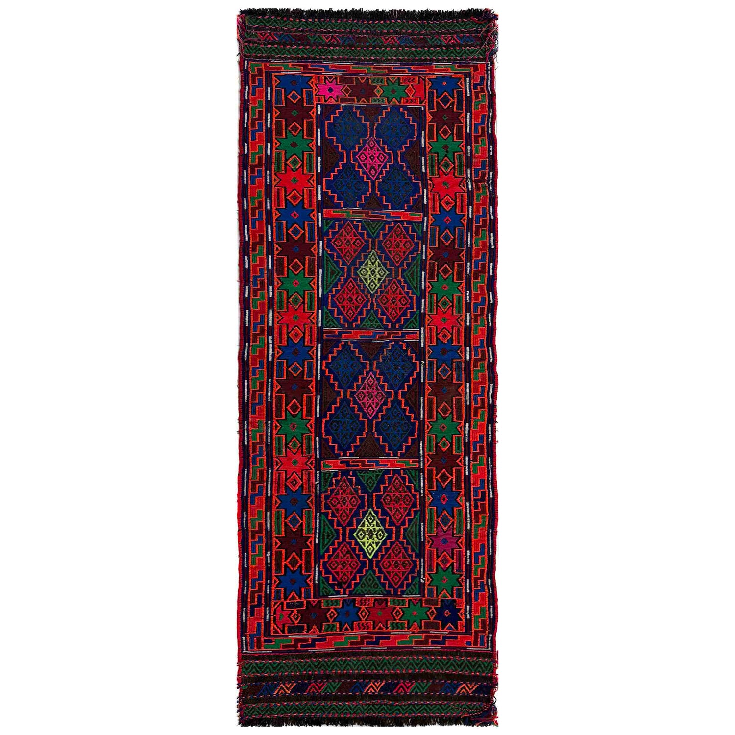 Hand Knotted Table Sheet Dhurrie Runner 2' 0" x 6' 2" (ft) - No. R39832