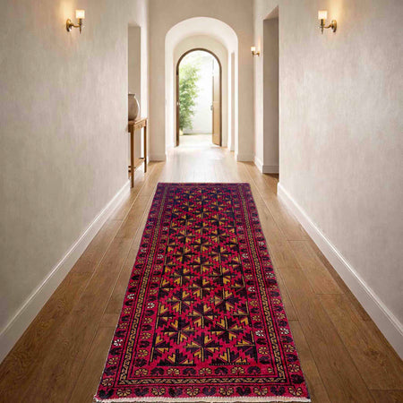 Hand Knotted Baluchi Runner 2' 4" x 6' 3" (ft) - No. R39838