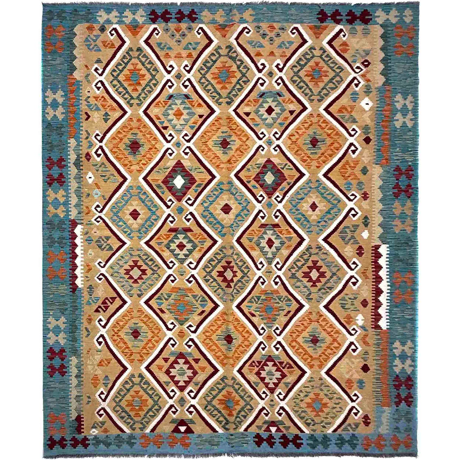 Handmade Vegetable Kilim 6' 9" x 9' 7" (ft) - No. R39843