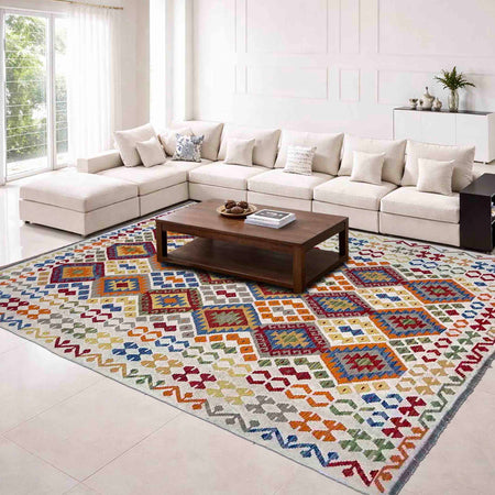 Handmade Vegetable Kelim 6' 7" x 10' 1" (ft) - No. R39846