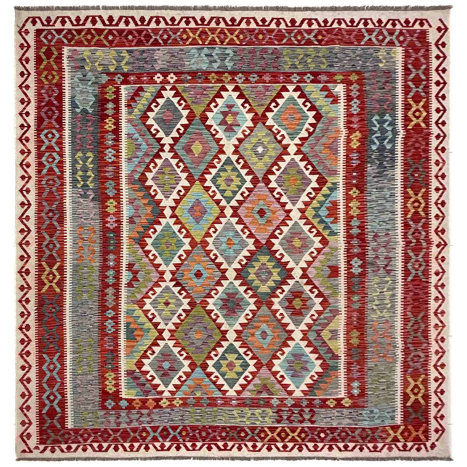 Handmade Vegetable Kelim 8' 6" x 9' 8" (ft) - No. R39849