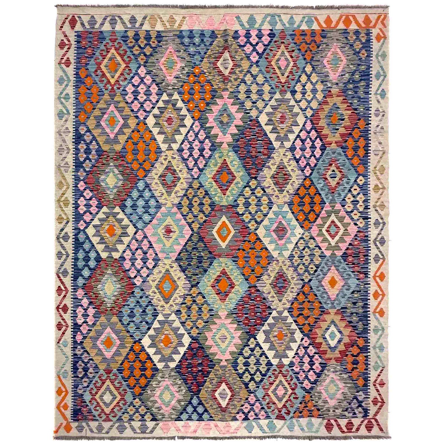 Handmade Vegetable Kilim 6' 11" x 9' 7" (ft) - No. R39851