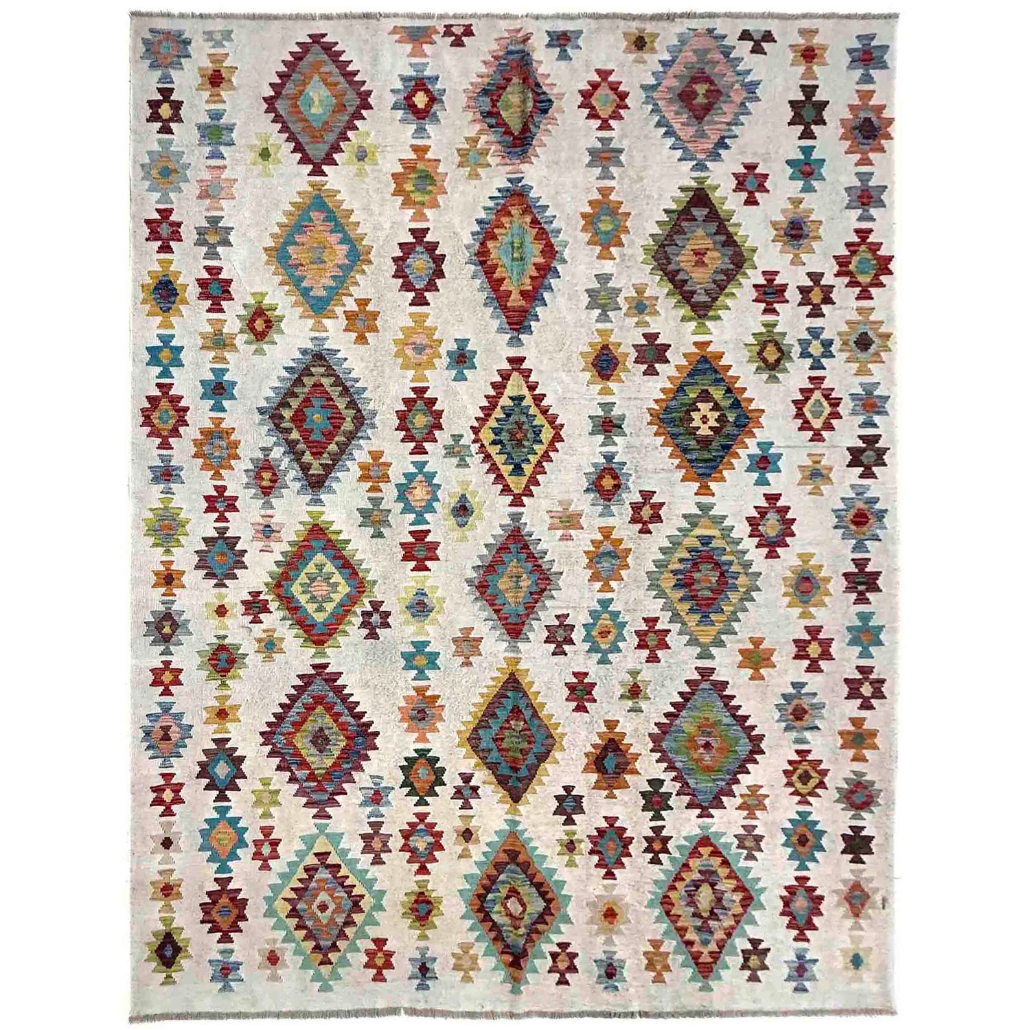 Handmade Vegetable Kelim 6' 10" x 9' 8" (ft) - No. R39854