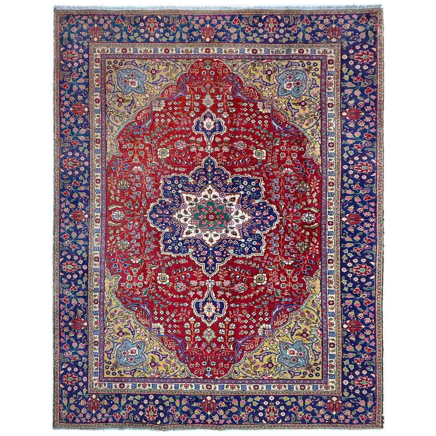 Hand Made Persian Design Heriz Carpet 6' 2" x 8' 2" (ft) - No. R39871