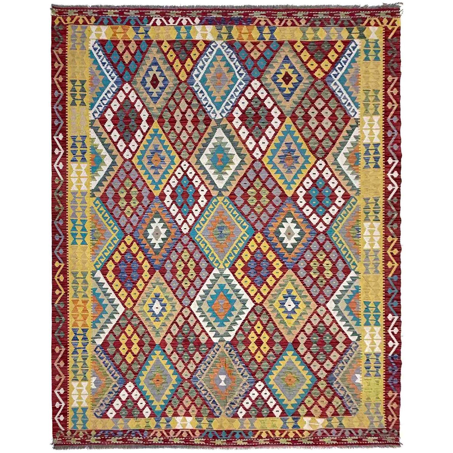 Handmade Vegetable Kilim 6' 10" x 9' 7" (ft) - No. R39878