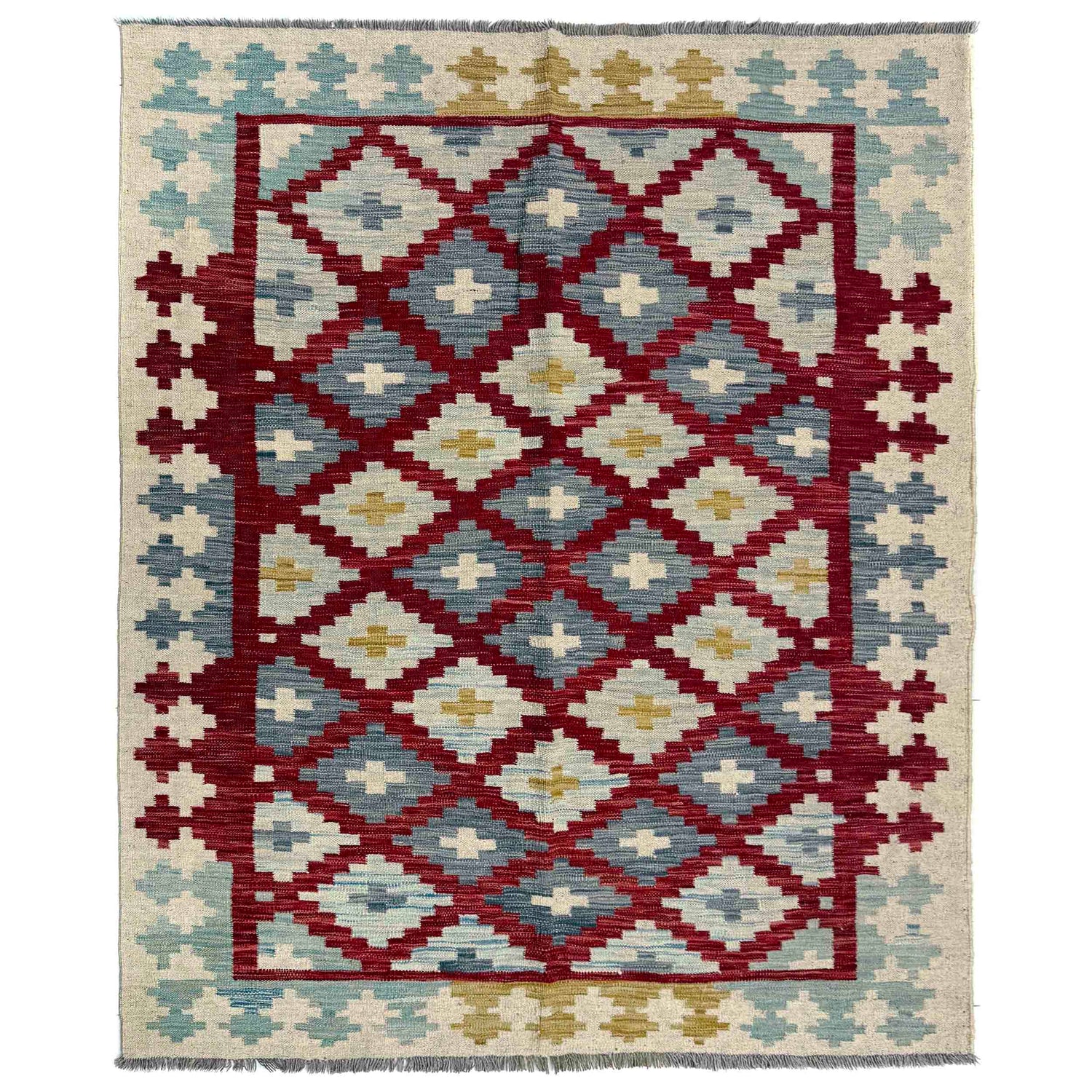 Handmade Vegetable Kelim 4' 11" x 6' 6" (ft) - No. R39882
