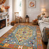 Handmade Vegetable Kilim 5' 0" x 6' 4" (ft) - No. R39883