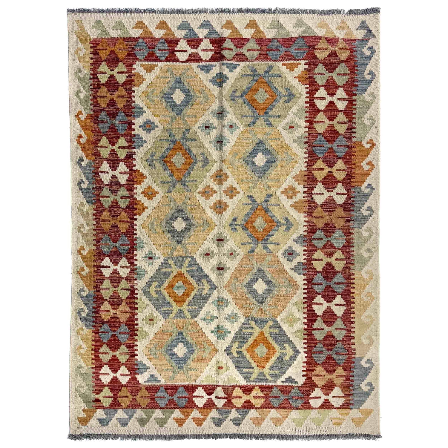 Handmade Vegetable Kilim 3' 11" x 5' 10" (ft) - No. R39885