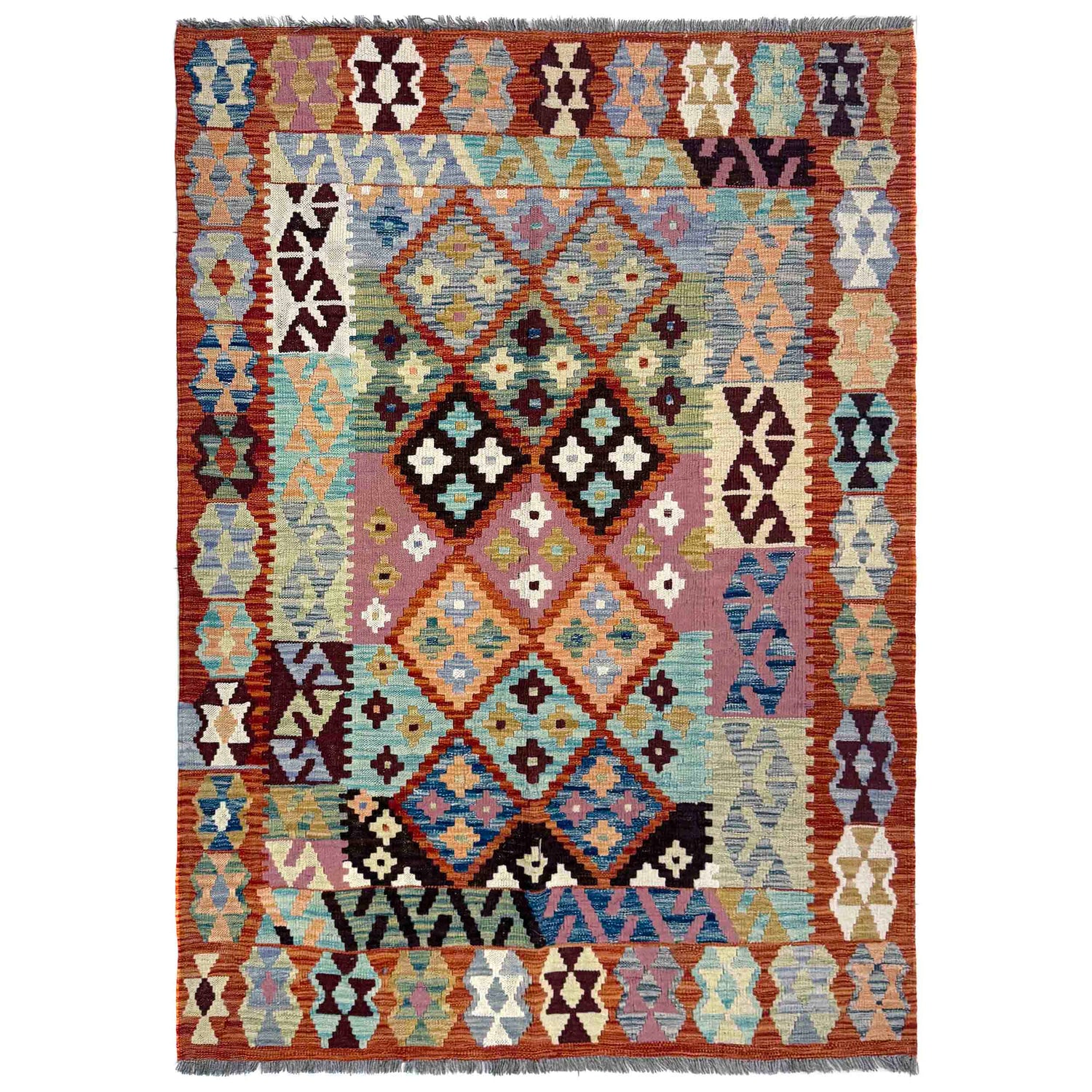 Handmade Vegetable Kilim 4' 4" x 6' 0" (ft) - No. R39887