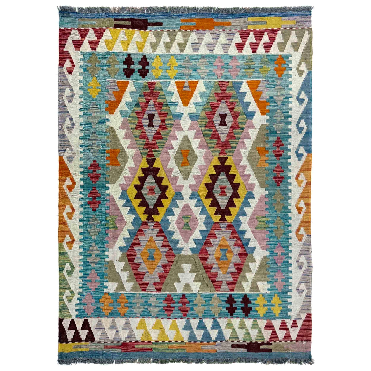 Handmade Vegetable Kelim 3' 6" x 4' 10" (ft) - No. R39902