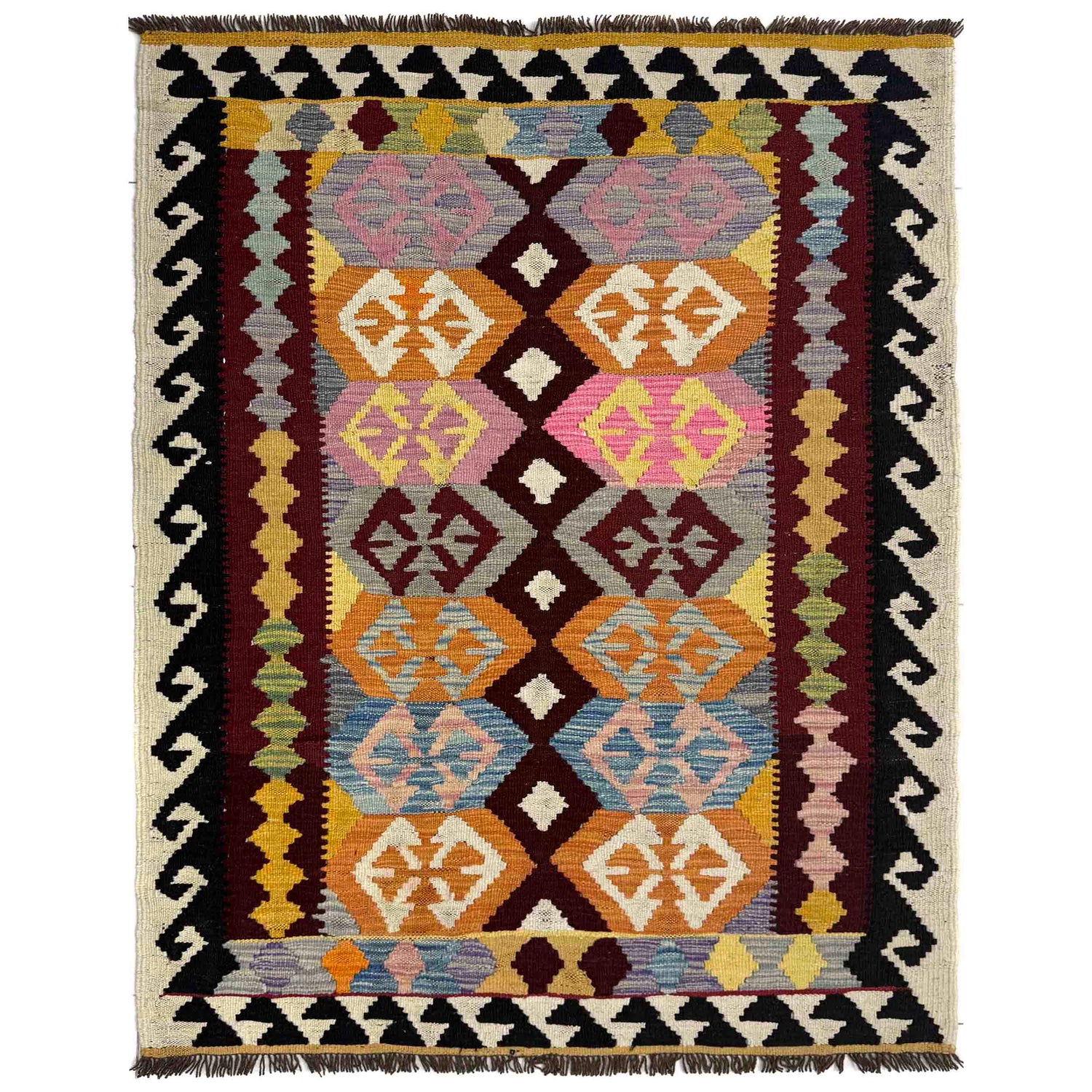 Handmade Vegetable Kelim 3' 6" x 4' 11" (ft) - No. R39904