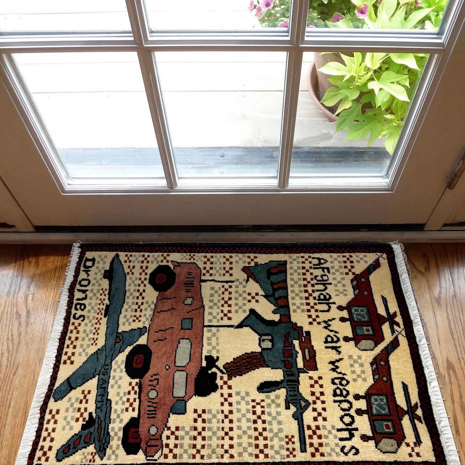 Handmade War Rug 1' 11" x 2' 6" (ft) - No. R40047