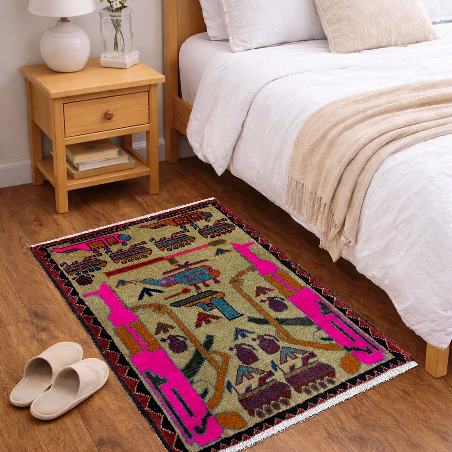 Handmade War Rug 2' 0" x 2' 6" (ft) - No. R40049