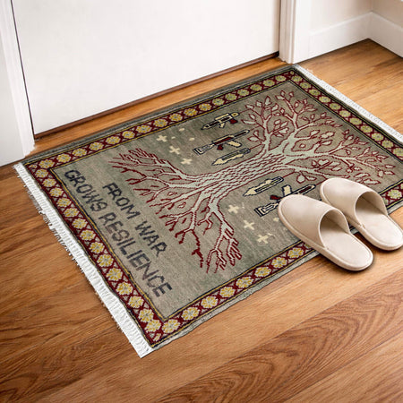 Hand Knotted War Rug 2' 0" x 2' 7" (ft) - No. R40050