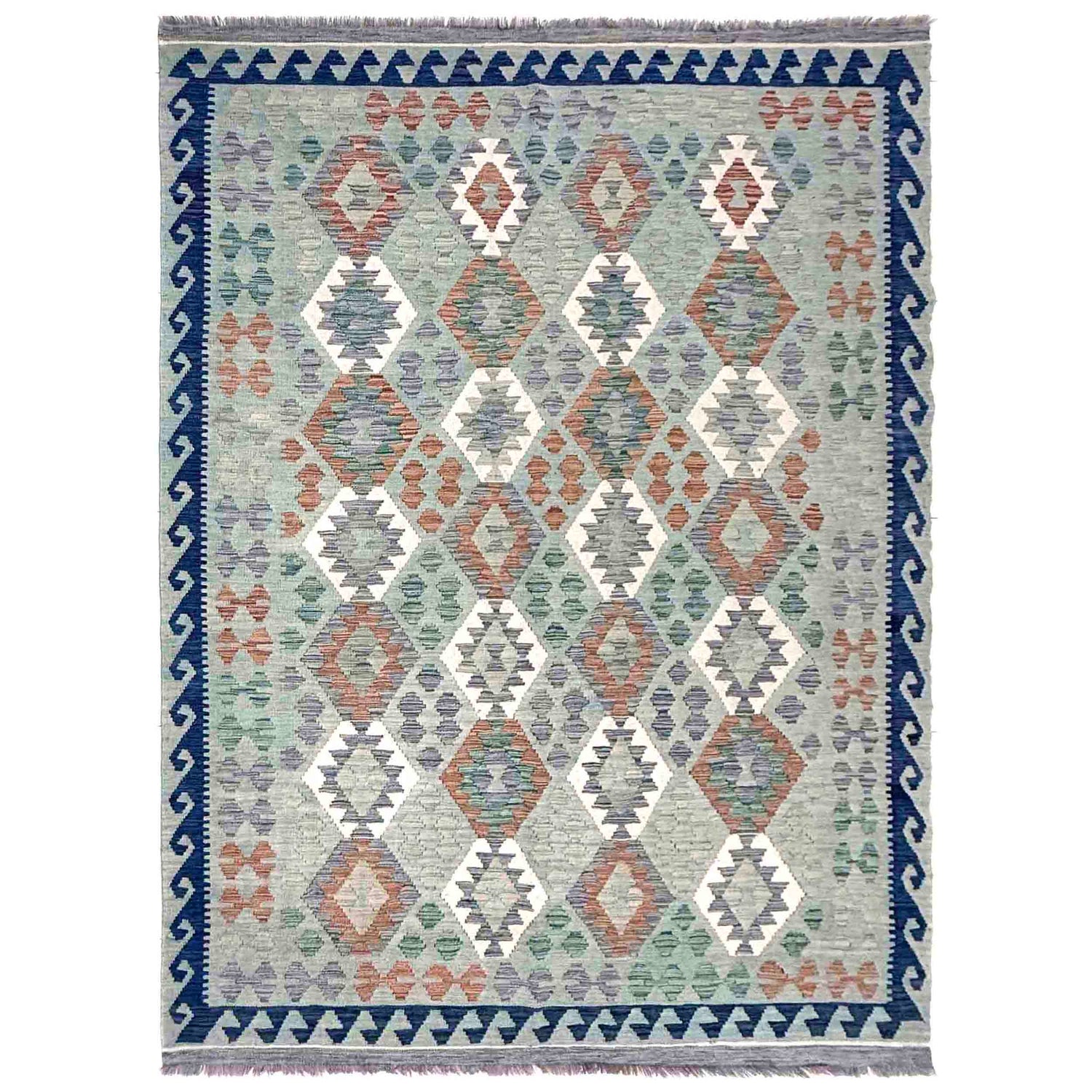Handmade Vegetable Kilim 6' 9" x 9' 5" (ft) - No. R40055