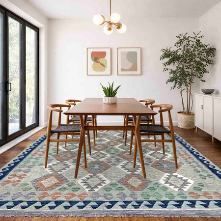 Handmade Vegetable Kilim 6' 9" x 9' 5" (ft) - No. R40055