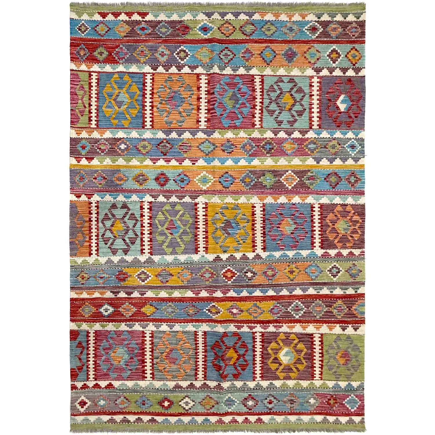 Handmade Vegetable Kilim 5' 8" x 8' 0" (ft) - No. R40057