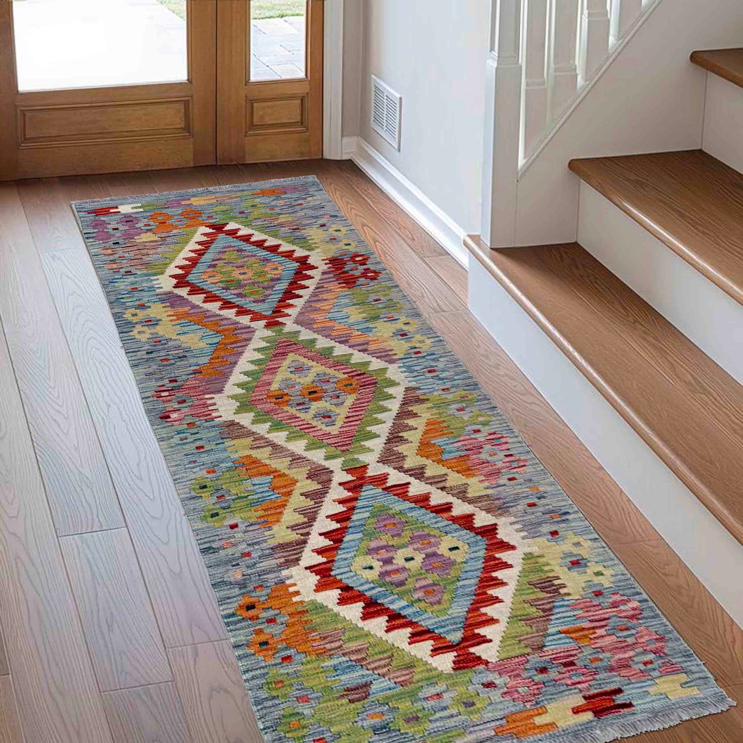 Vegetable Kelim Runner 2' 1" x 6' 7" (ft)- No. R40063