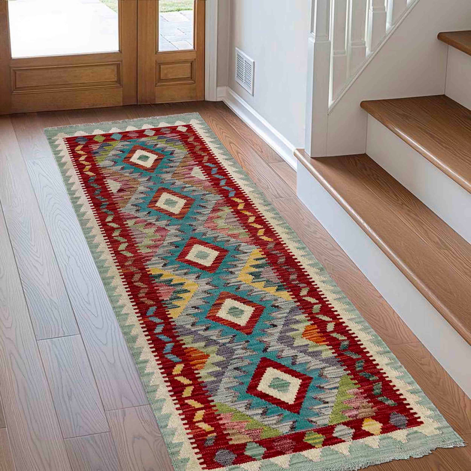 Vegetable Kilim Runner 2' 3" x 6' 3" (ft)- No. R40071