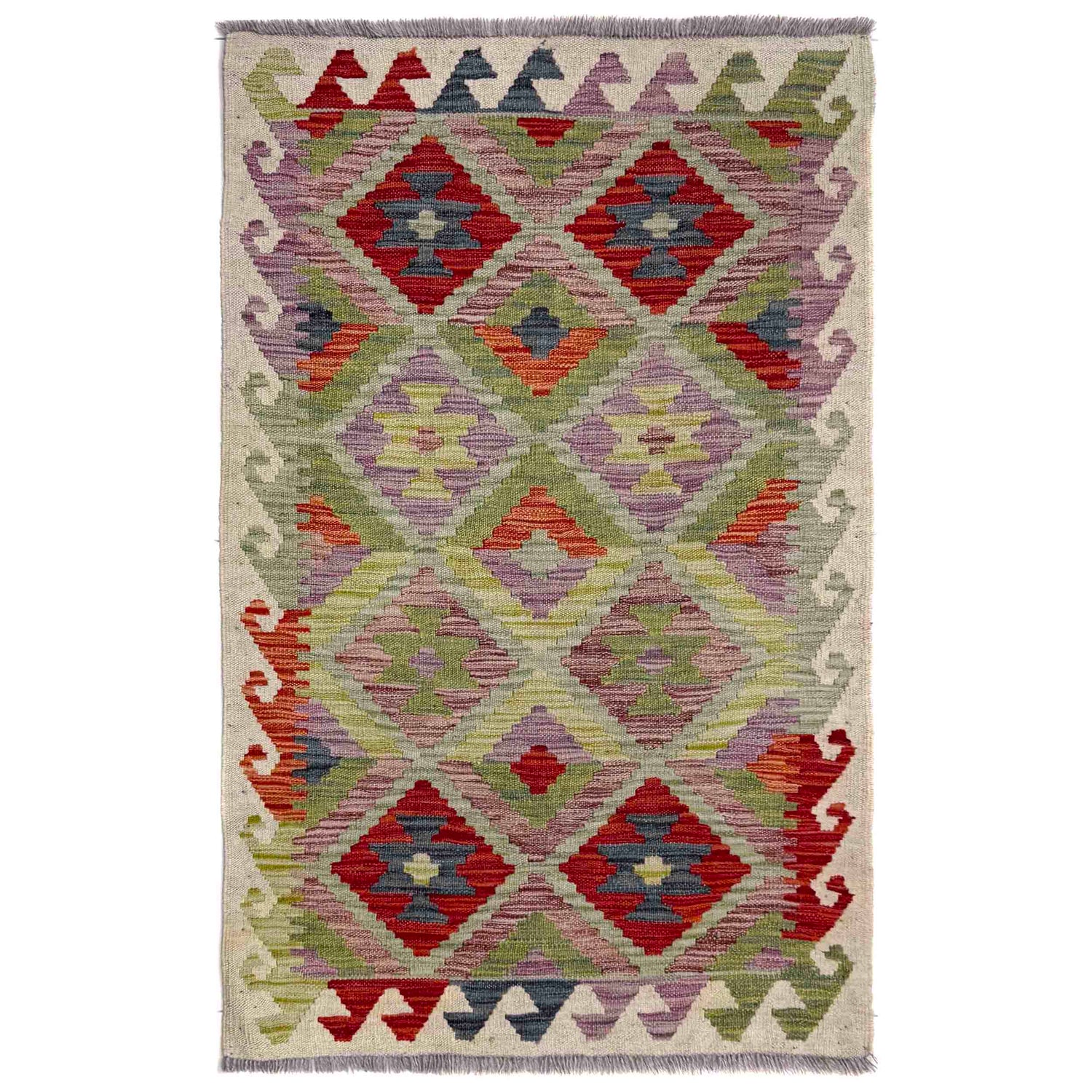 Handmade Vegetable Kilim 2' 7" x 4' 1" (ft) - No. R40079