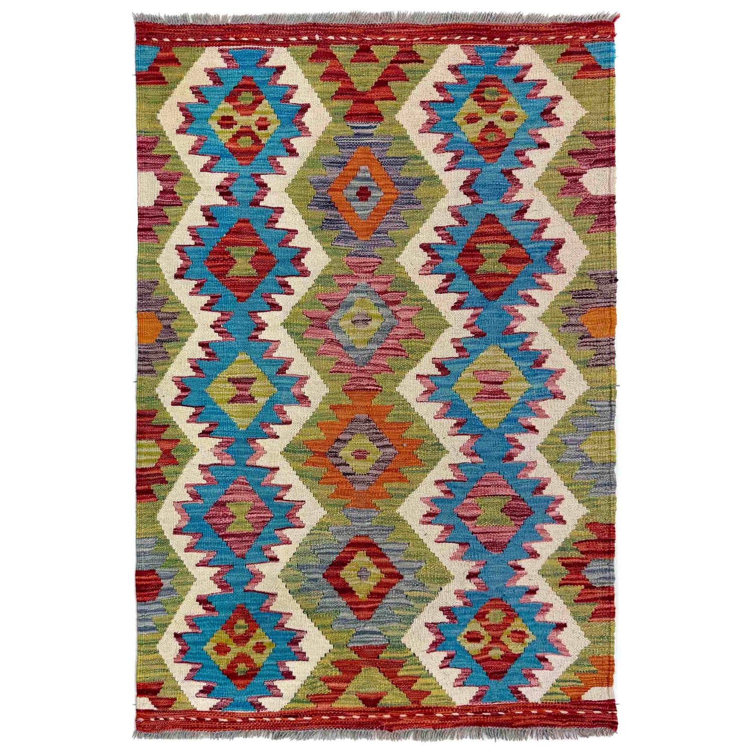 Handmade Vegetable Kelim 2' 9" x 4' 4" (ft) - No. R40082