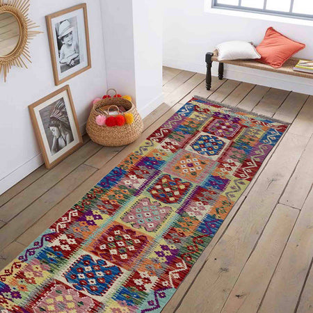 Vegetable Kilim Runner 2' 1" x 6' 10" (ft)- No. R40086