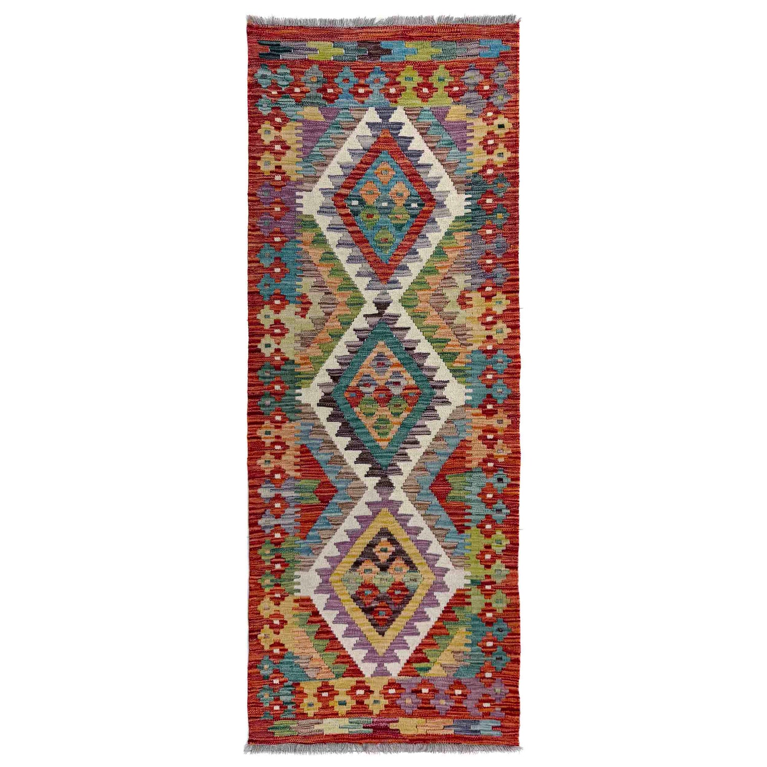 Vegetable Kelim Runner 2' 3" x 6' 6" (ft)- No. R40087
