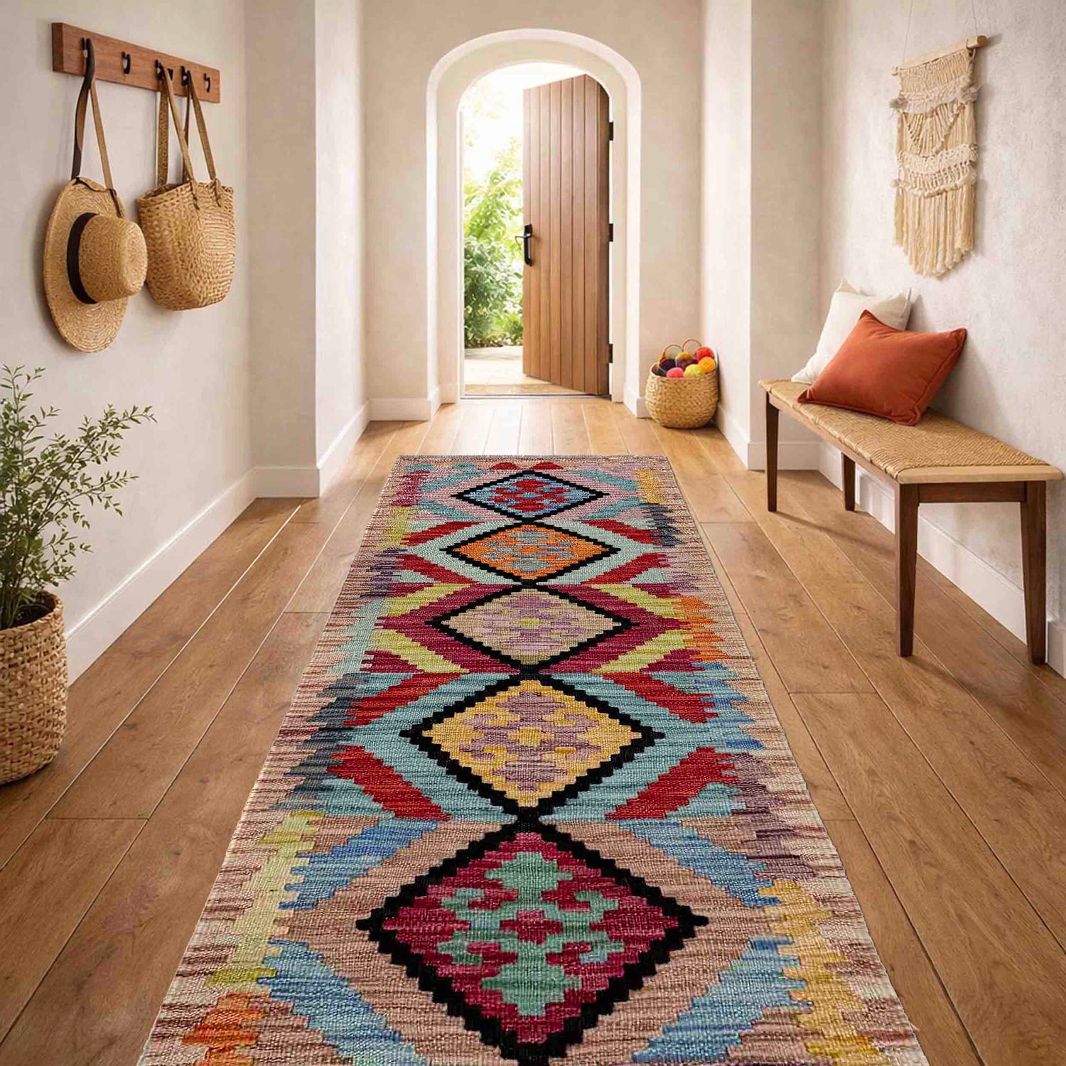 Vegetable Kelim Runner 1' 8" x 4' 11" (ft)- No. R40093
