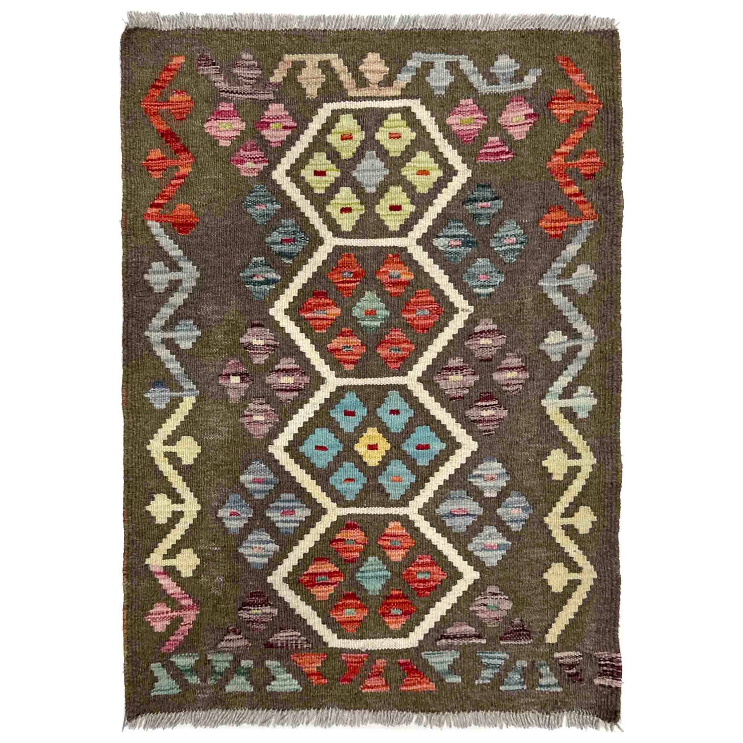 Handmade Vegetable Kelim 2' 2" x 2' 11" (ft) - No. R40105