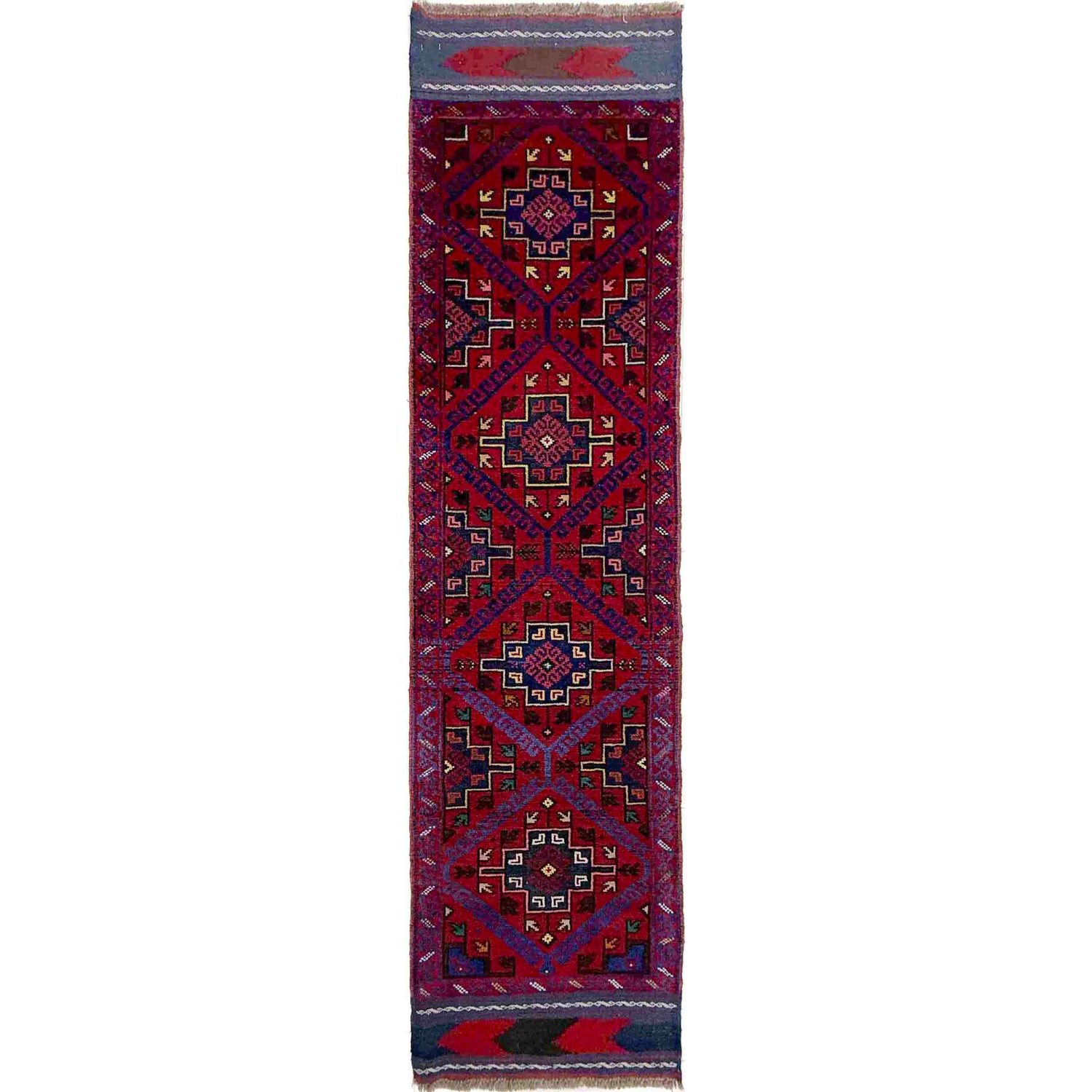 Multi Color Mashwani Short Runner 2' 0" x 8' 0" (ft) - No. R40169
