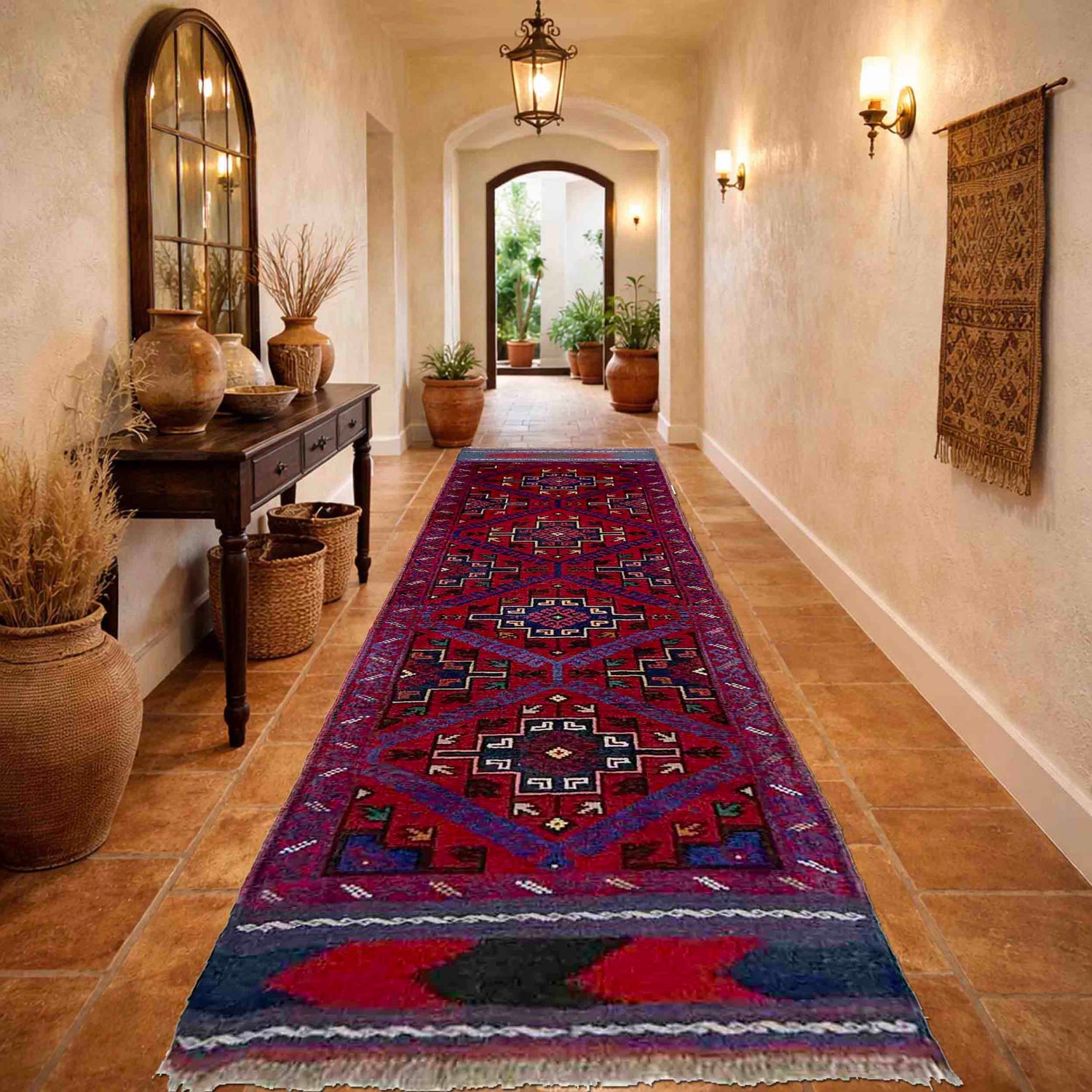 Multi Color Mashwani Short Runner 2' 0" x 8' 0" (ft) - No. R40169