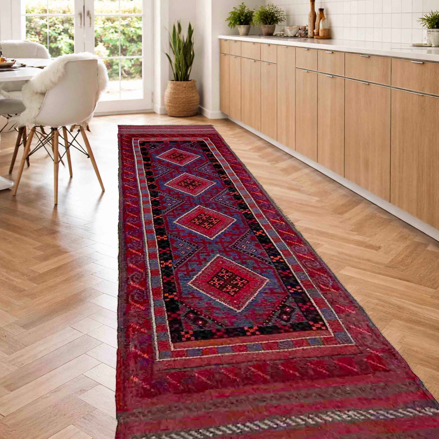 Multi Color Mashwani Short Runner 2' 1" x 8' 3" (ft) - No. R40170