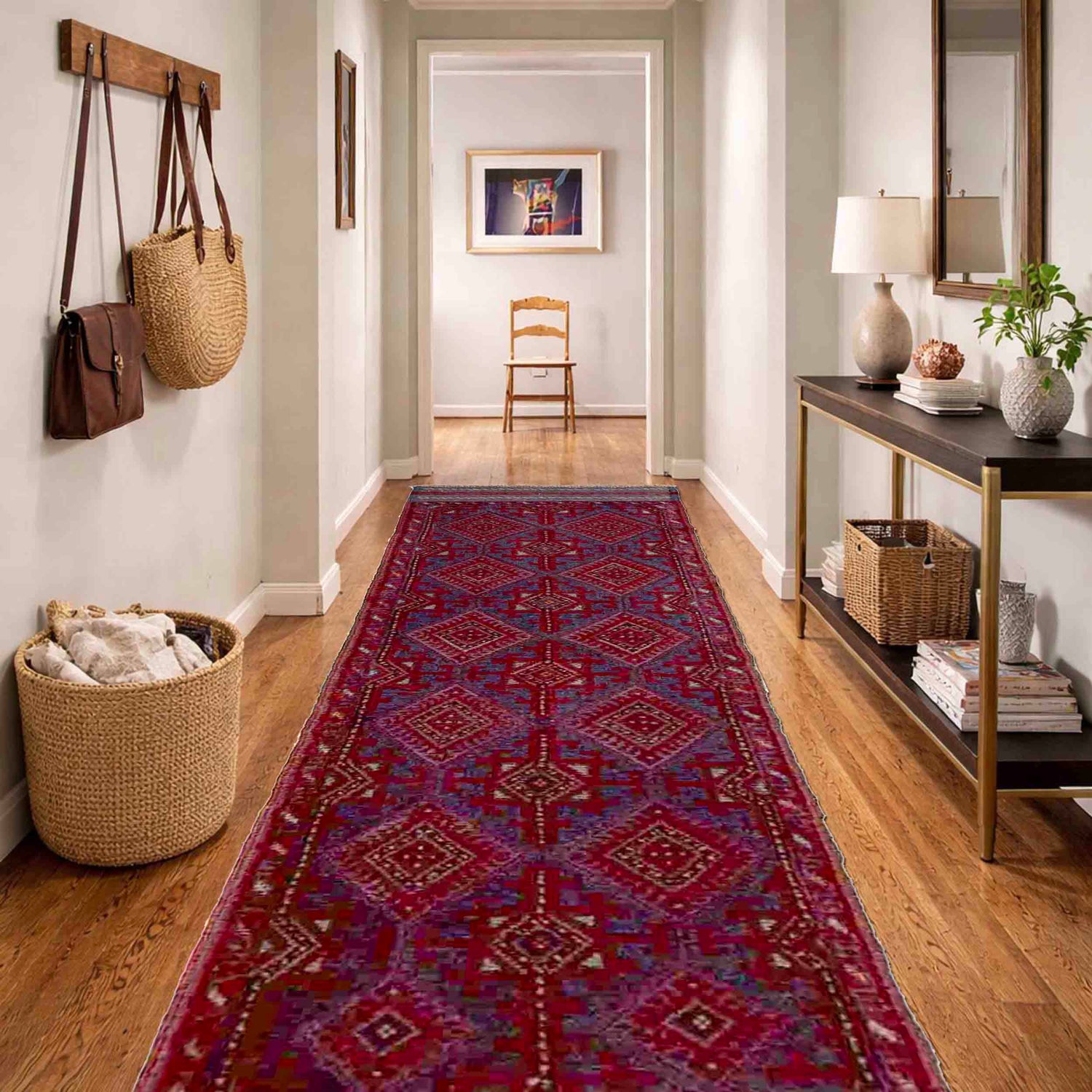 Multi Color Mashwani Short Runner 2' 1" x 7' 9" (ft) - No. R40174