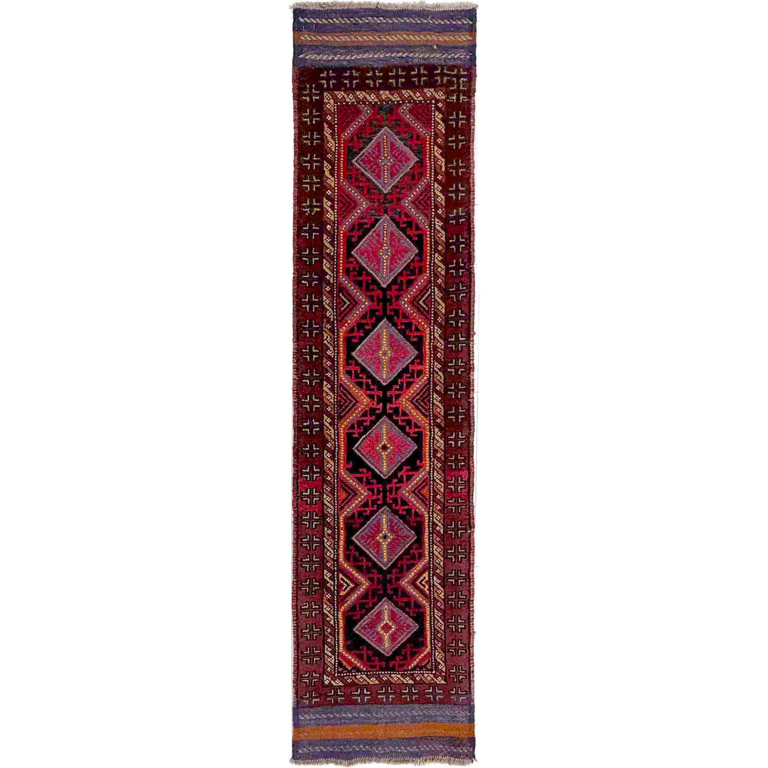 Multi Color Mashwani Short Runner 1' 11" x 8' 3" (ft) - No. R40175