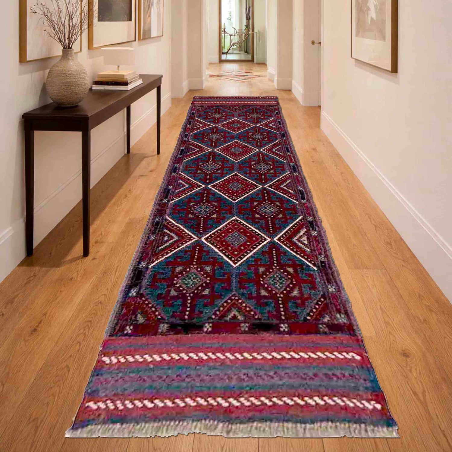 Multi Color Mashwani Short Runner 2' 0" x 7' 9" (ft) - No. R40176