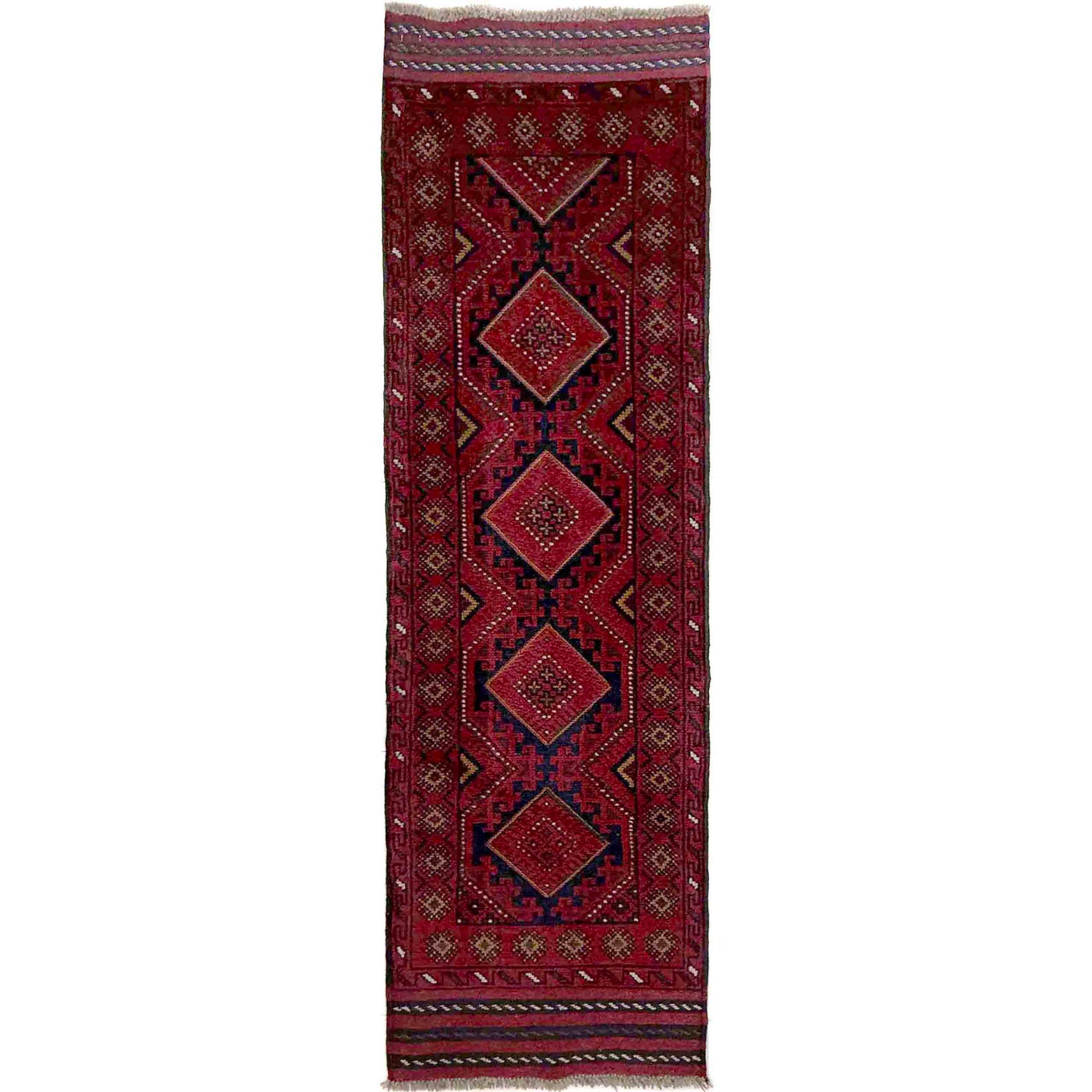 Red Color Mashwani Short Runner 2' 1" x 7' 6" (ft) - No. R40182