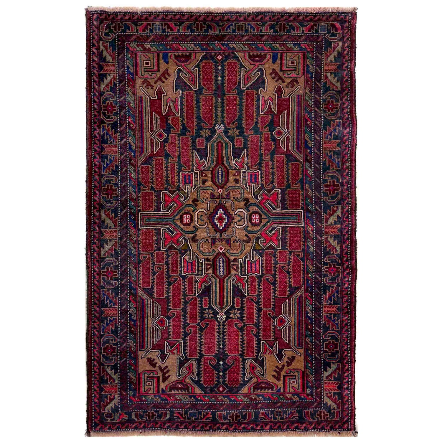 Handmade Baluchi Rug 2' 10" x 4' 10" (ft) -No R40215