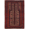 Red Color Prayer Rug 2' 8" x 3' 11" (ft) - No. W15017